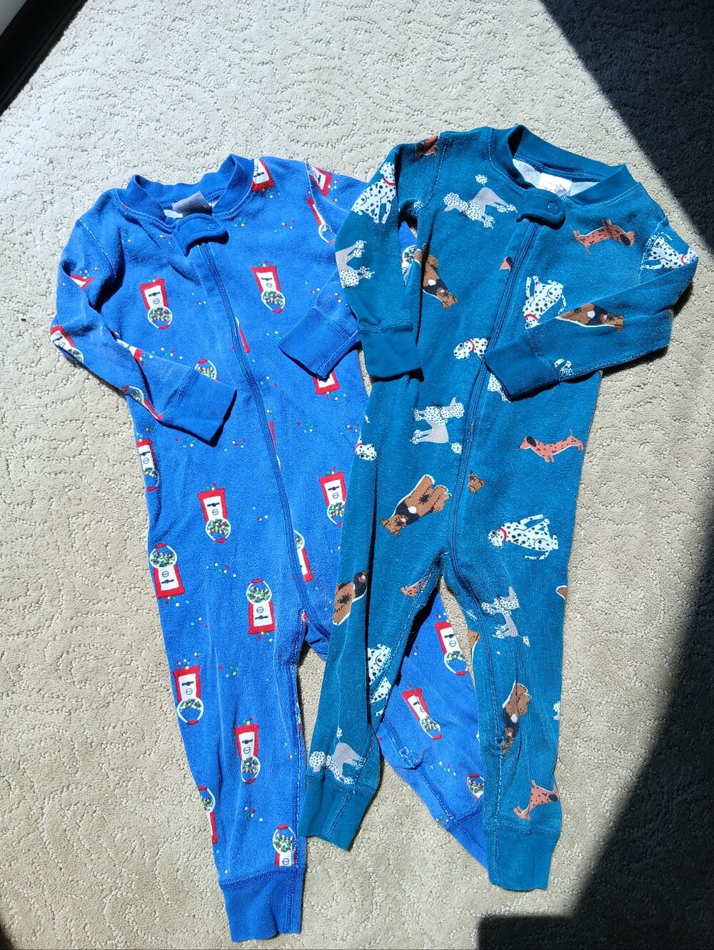 Hanna Andersson Set of Toddler One Piece Pajamas 100% Organic Cotton